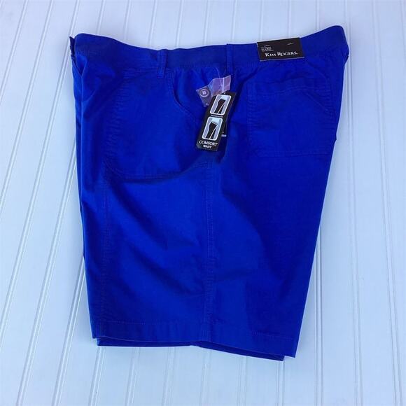 KIM ROGERS Women's Blue Comfort Waist Shorts Size 18 Casual Summer - Picture 10 of 10